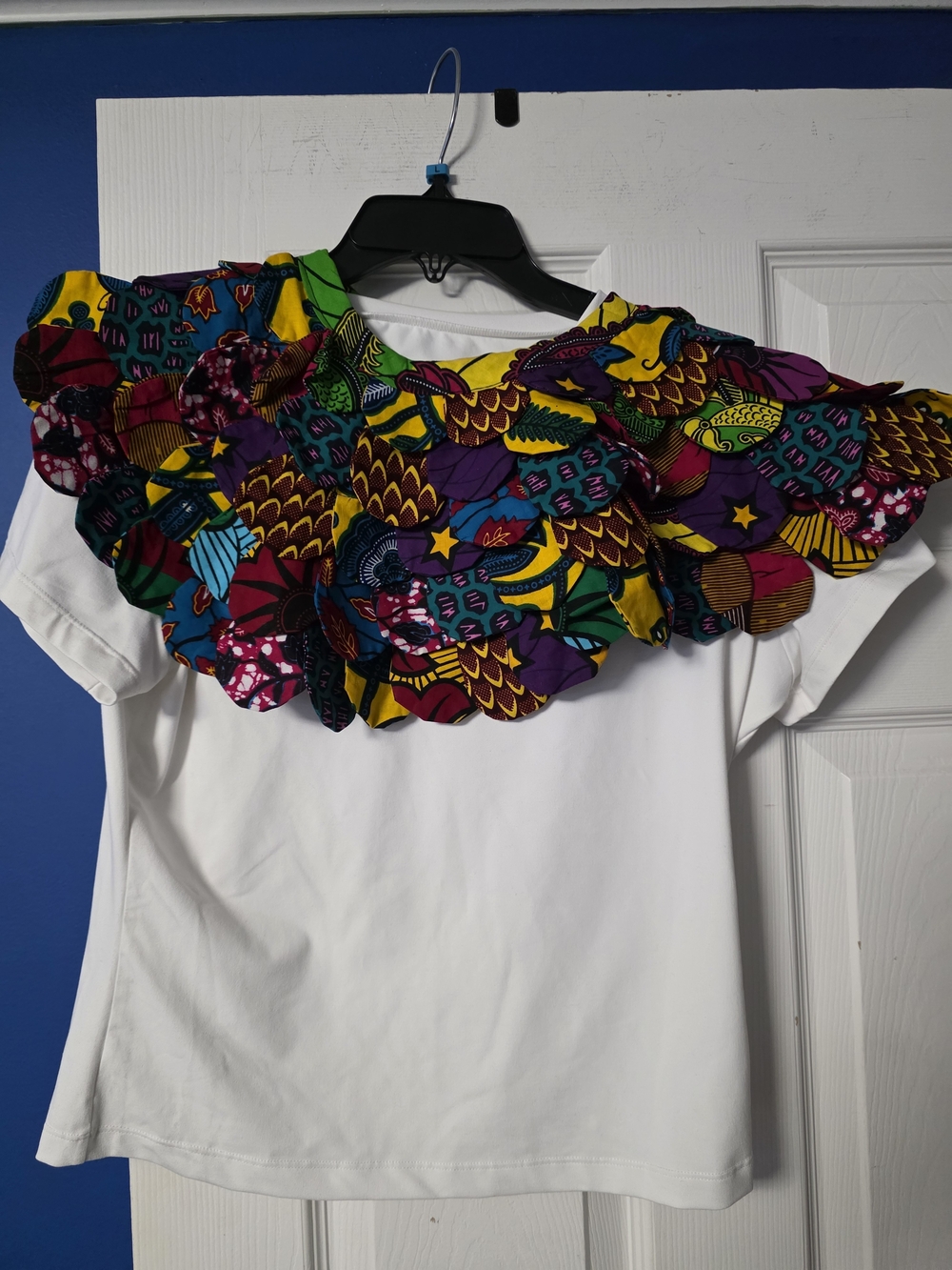 AFRICAN PRINT FABRIC BIB NECKLACE